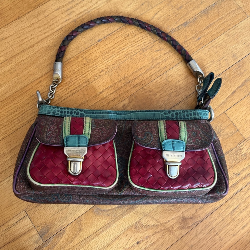 VINTAGE One Of A Kind Etro Pattern Saddle Bag